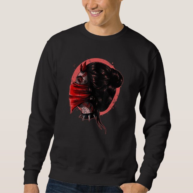 Emo Punk Demonic Girl Sweatshirt (Front)