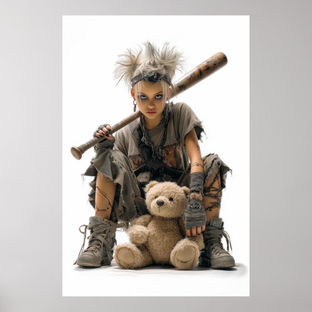 Emo Punk Girl in Post-Apocalyptic Style Poster (Front)