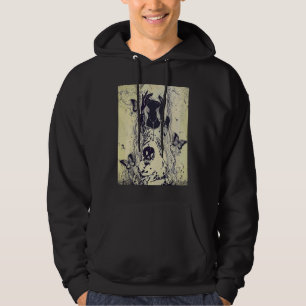 Emo punk graphic womens summer graphic skull butt hoodie
