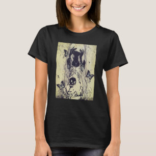 Emo punk graphic womens summer graphic skull butte T-Shirt