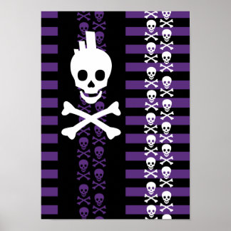 Emo Punk Skull Poster