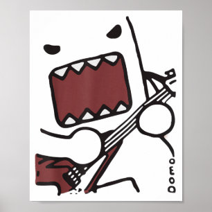 Emo Scence Guitar Domo Y2k Japanese  Poster