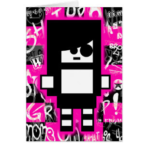 Emo Scene Girl Card