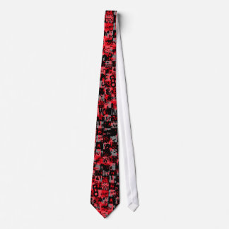 Emo Scene Red & Black Tie