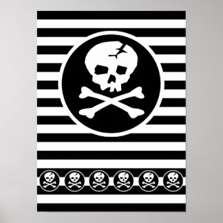Emo Skull Patch Poster
