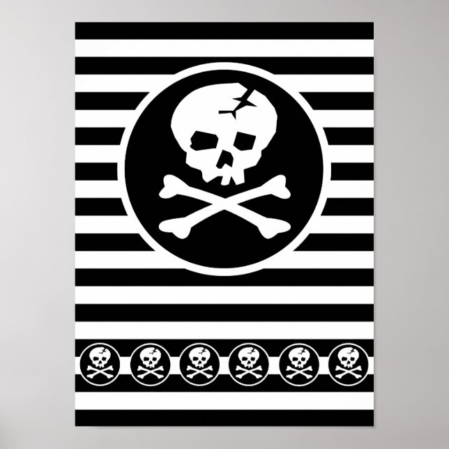 Emo Skull Patch Poster (Front)