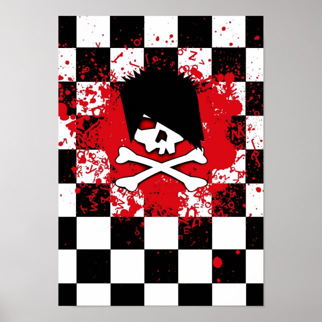 Emo Skull Poster (Front)