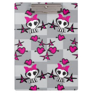 Emo Skulls Pattern Clipboard