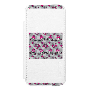 Emo Skulls Pattern Incipio Watson™ iPhone 5 Wallet Case