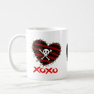 Emo Stitched Heart Coffee Mug