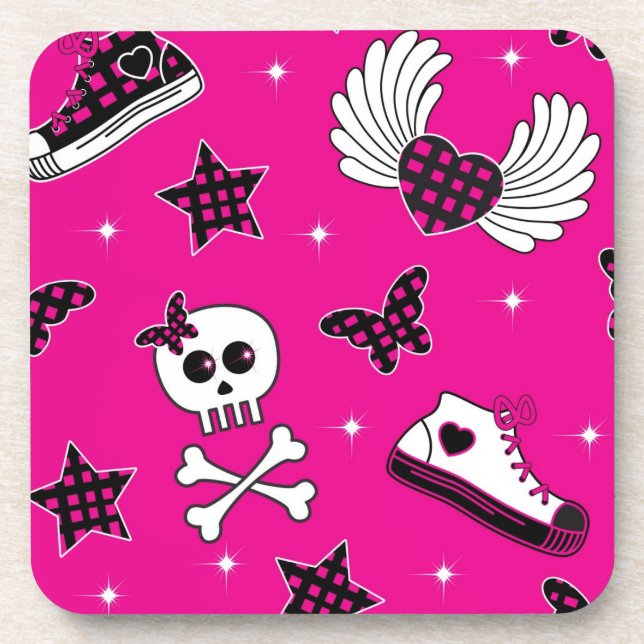 Emo Symbols Coaster (Front)