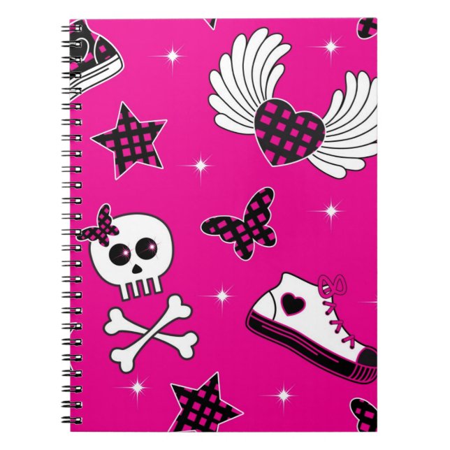 Emo Symbols Spiral Notebook (Front)