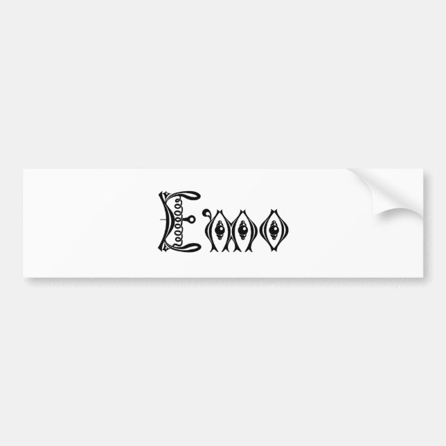 Emo Victorian Punk Script Bumper Sticker (Front)