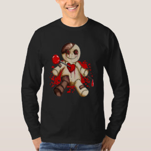 Emo Voodoo Horror Scary   Doll Needle Heart T-Shirt