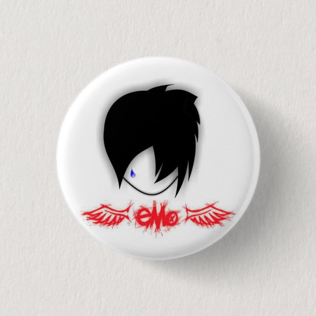 Emo wings button (Front)