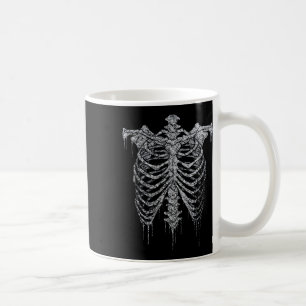 Emo Y2k Grunge Aesthetic Rib Cage Gothic Halloween Coffee Mug