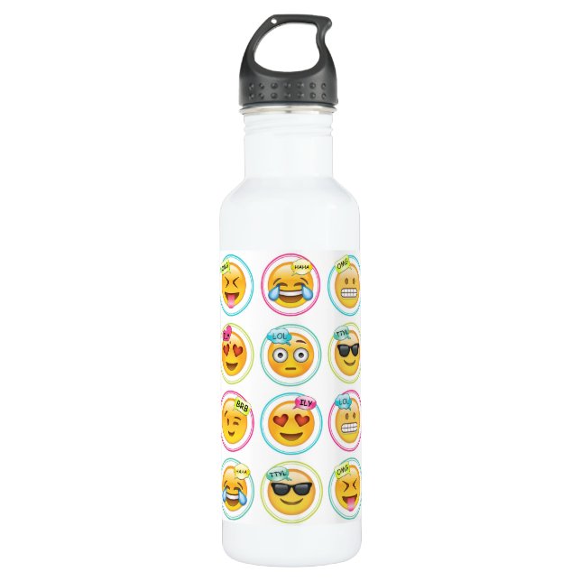 Emoji 24 oz Water Bottle (Front)