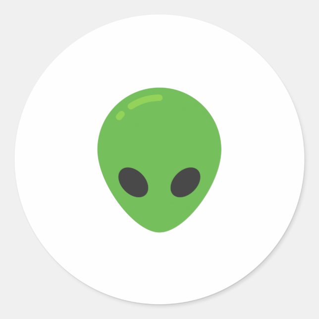 emoji aliens classic round sticker (Front)