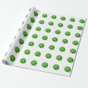 emoji aliens wrapping paper