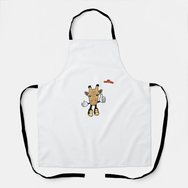 emoji animals giraffe thumb up  apron (Front)