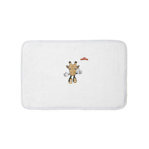 emoji animals giraffe thumb up  bath mat