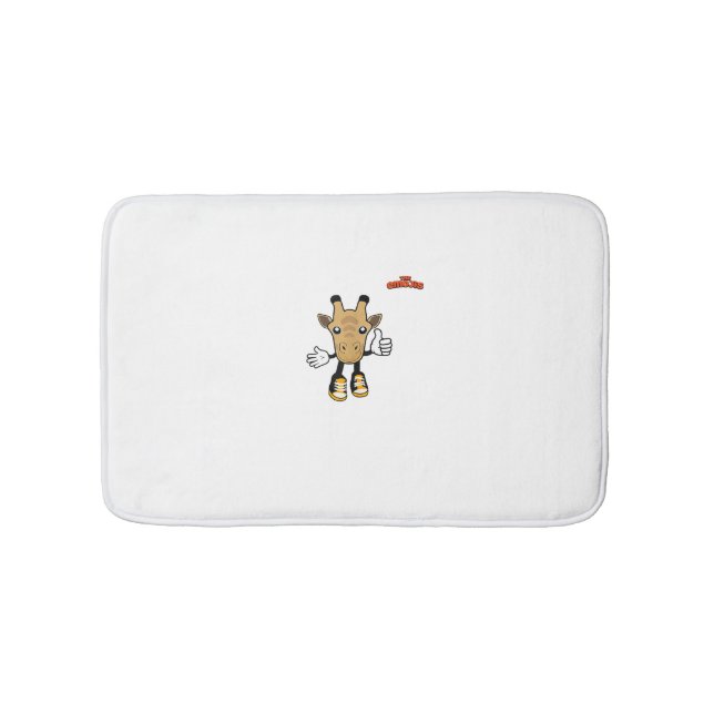 emoji animals giraffe thumb up  bath mat (Front)