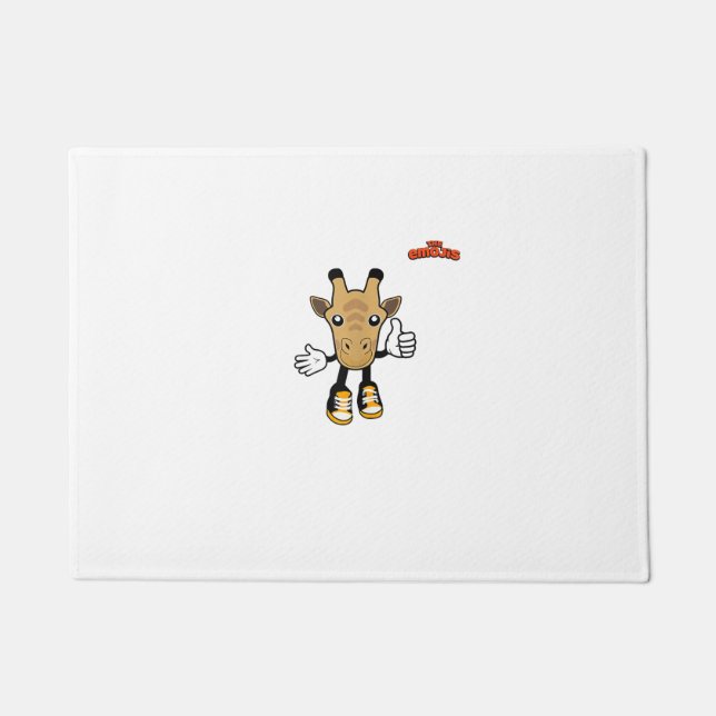 emoji animals giraffe thumb up  doormat (Front)