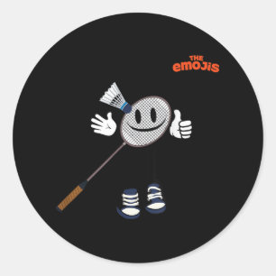 Emoji Badminton Sports Thumb Up  Classic Round Sticker