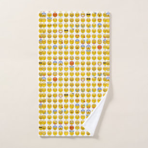 emoji bath towel set
