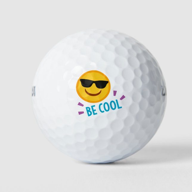 Emoji Be Cool Golf Balls (Front)