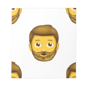emoji bearded man notepad