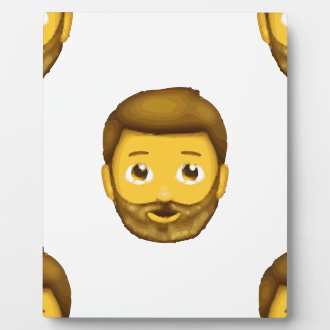 emoji bearded man plaque (Front)