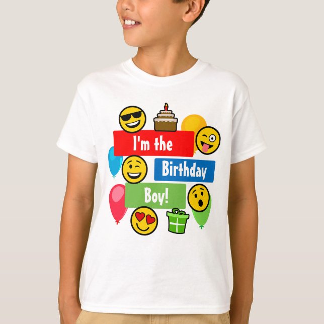 Emoji Birthday Boy T-Shirt (Front)