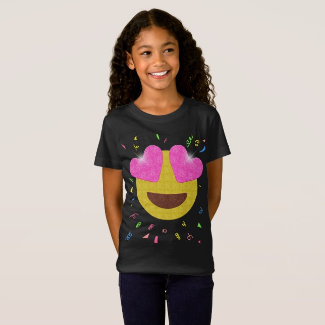 Emoji Birthday Party Shirt - Heart Eyes Emoji (Front Full)