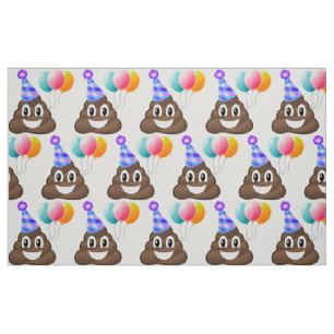 Emoji Birthday Poop Party Fabric