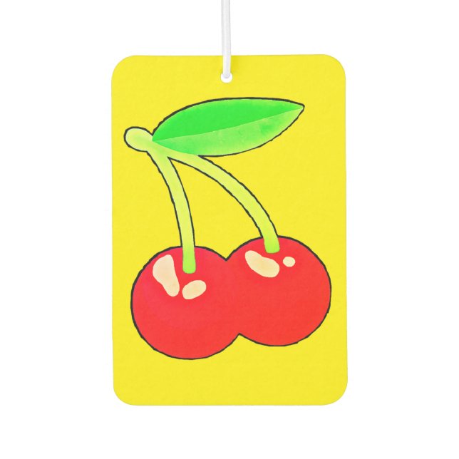 Emoji Cherry  Car Air Freshener (Front)