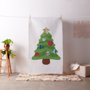 emoji christmas tree fabric