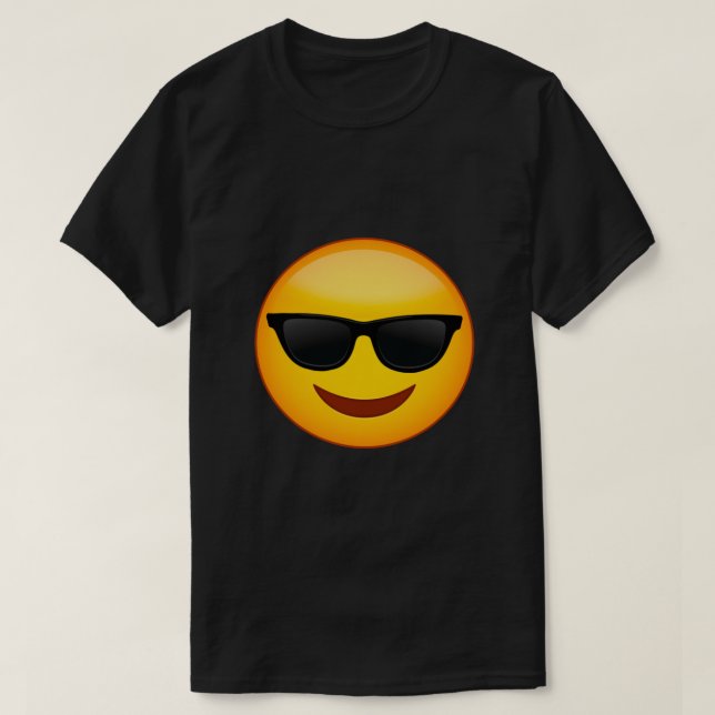 Emoji Couple Costume Funny Emoji Sunglasses  T-Shirt (Design Front)