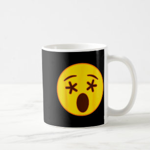 Emoji Crossed Out Eyes Yellow Smile Face Coffee Mug