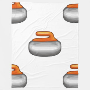 Emoji Curling Stone blanket