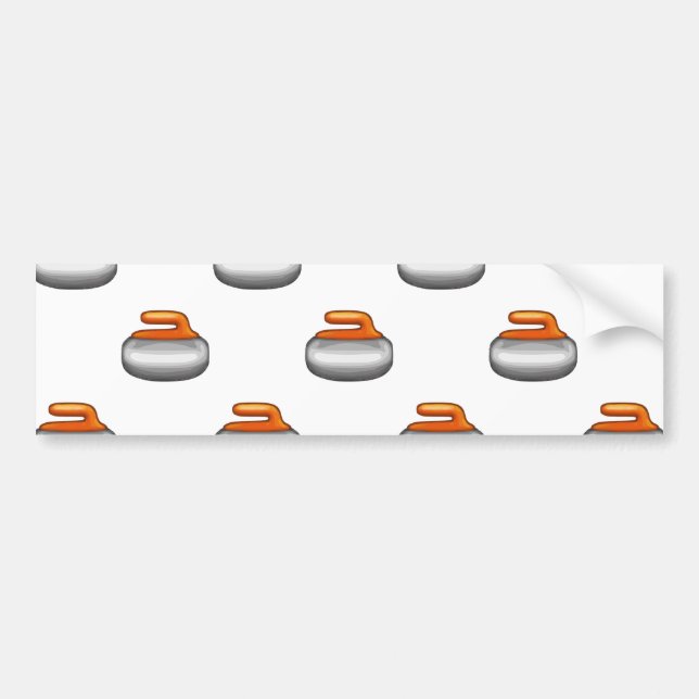 Emoji Curling Stone Bumper Sticker (Front)