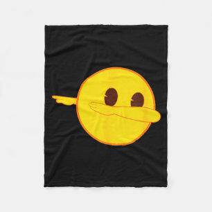 Emoji Dab Dabbing Yellow Smile Face  Fleece Blanket