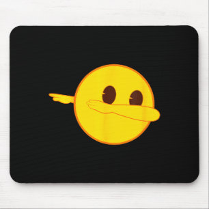Emoji Dab Dabbing Yellow Smile Face Mouse Pad