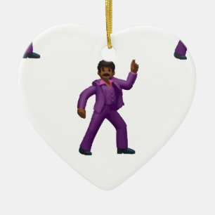 Emoji Dancing Man Ceramic Tree Decoration