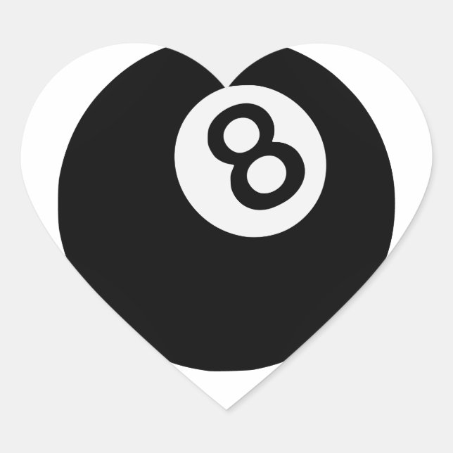 emoji eight ball heart sticker (Front)