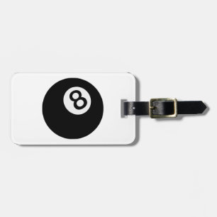 emoji eight ball luggage tag