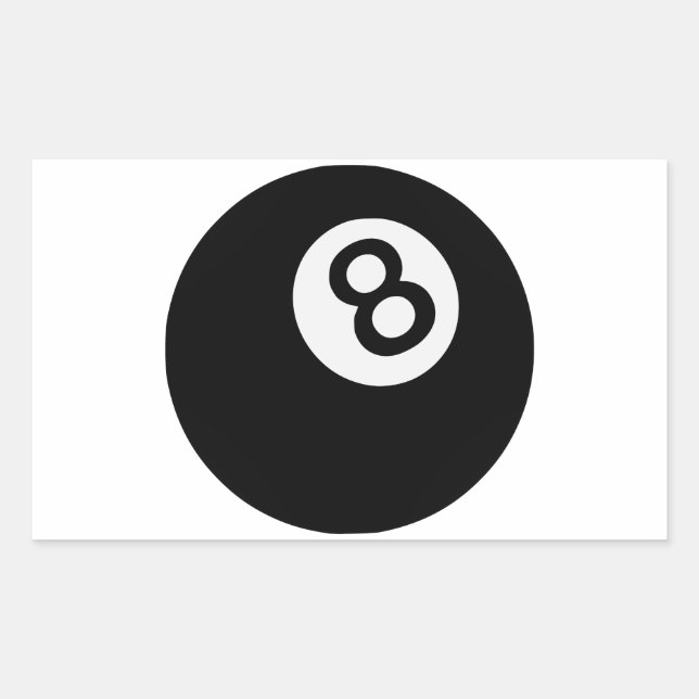 emoji eight ball rectangular sticker (Front)
