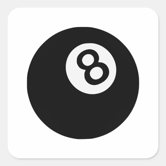 emoji eight ball square sticker (Front)