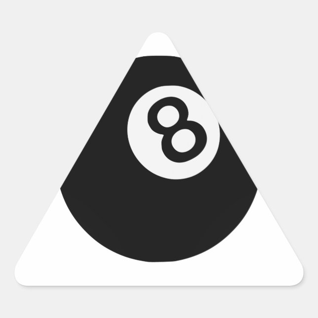 emoji eight ball triangle sticker (Front)