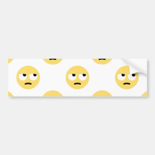 emoji eye rolling bumper sticker